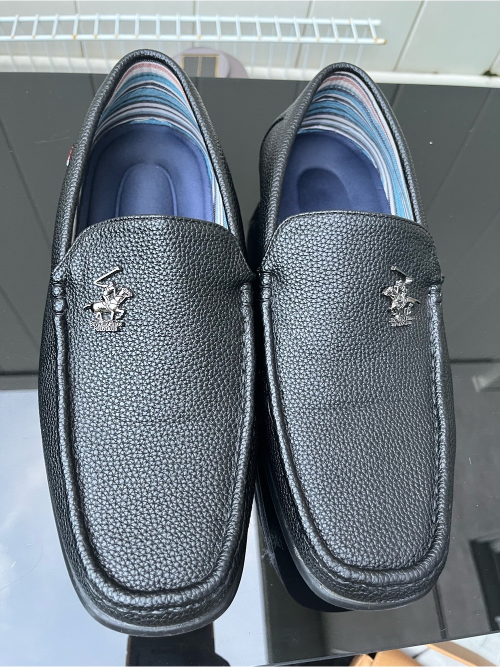 Beverly Hills Polo Club Edwin Black Driving Moccasins Loafers Men’s Size 10M